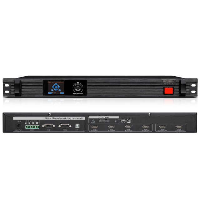 HD Seamless Video Matrix Switcher 4x2 1080P 3D Camera Tracking Controller RS232 RS485 for Wireless Conference System