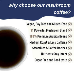 Sıcak satış OEM kollajen mantar kahve anında organik kahve adaptojenik mantar ve MCT yağ mantar kahve - Product Image 5