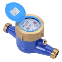 Compteur d'eau mécanique en cuivre de haute qualité, Compteur d'eau à roue à lame sèche multi-buses, Compteur d'eau mécanique domestique