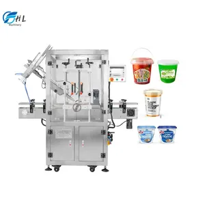 Automatic barrel lid bucket cover press machine big drum plastic cap closing pressing capping machine