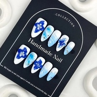Vente en gros d'usine : Faux ongles à presser faits main avec motifs sculptés en 3D, plusieurs styles, en acrylique