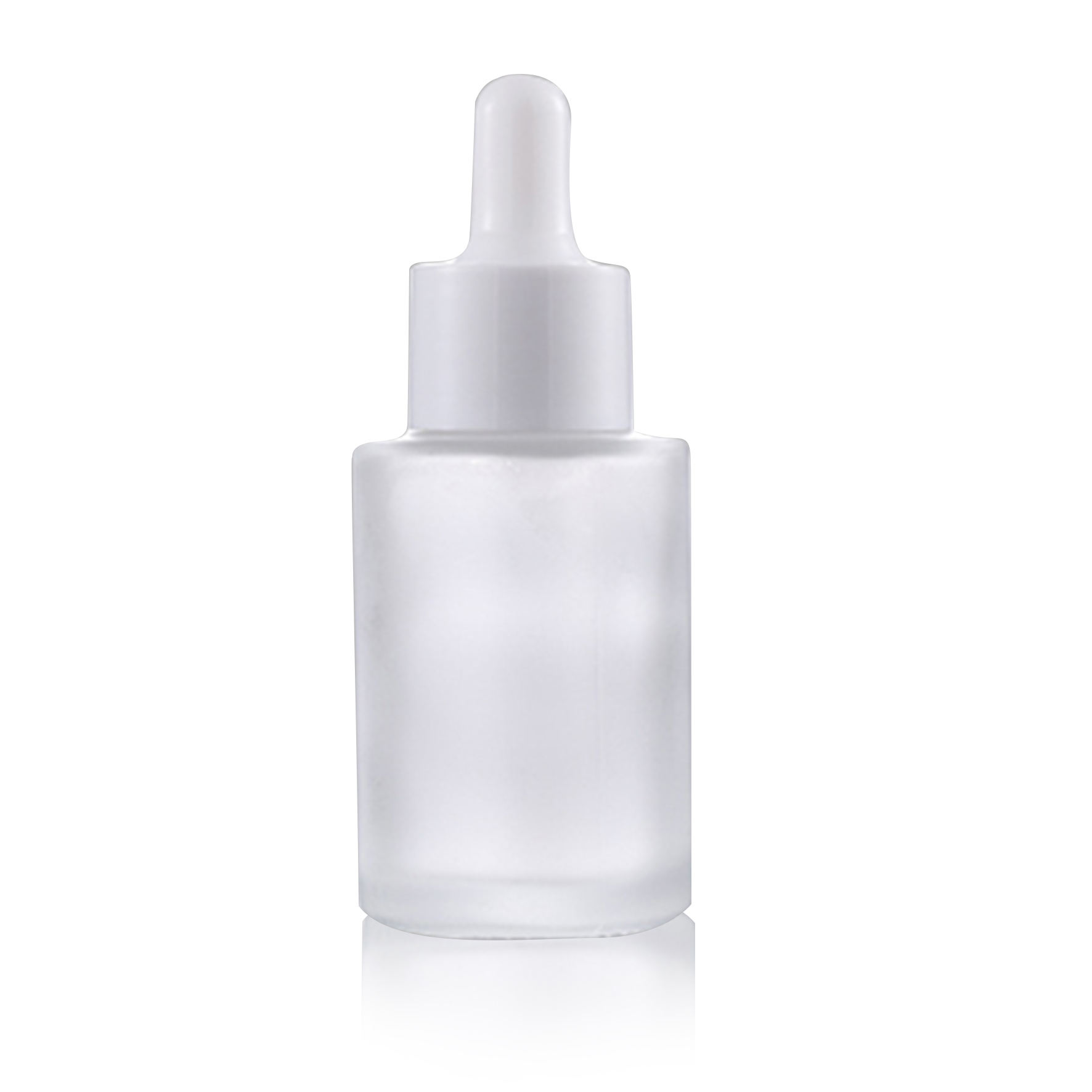 Bottiglia smerigliata con tappo bianco