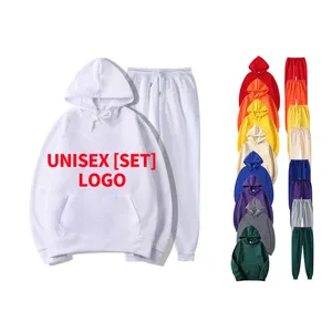 custom hoodie and sweatpants set men unisex 2022 wholesale oversize plus size pullover private label logo hoodies set