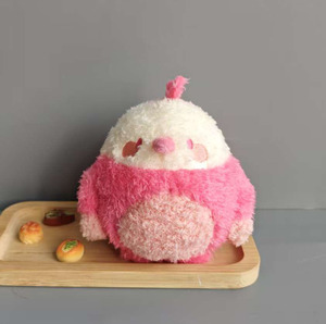 Piccola bambola di pollo rosa personalizzata Kawaii peluche giocattoli di peluche peluche peluche peluche cartone animato cuscino carino - Product Image 3
