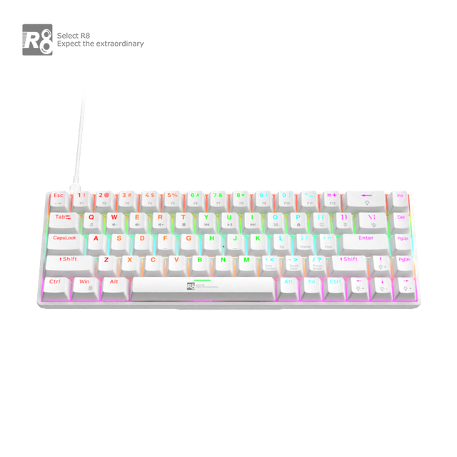 China Private Label R8 Wholesale Best 60 Percent Arabic Layout Letter Laser Engraving Design Mechanical Keyboard