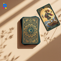 Cartes de tarot personnalisées en papier écologique pour illustrations artistiques, logo en relief, fabricant, vente en gros, service d'usine, prix
