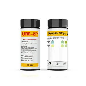 소변 검사 스트립 URS-2P 포도당 단백질 신속 검사 키트 2 파라미터 소변 검사 시약 스트립