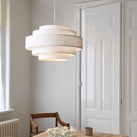 Lampe suspendue à abat-jour en tissu de style industriel moderne, en lin naturel, fabriquée à la main, avec 2, 3, 4 ou 5 LED, contrôle par application, lumière chaude
