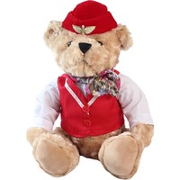 Capitaine ours en peluche peluche canapé noeud papillon câlin grand Couple uniforme de mariage ours en peluche peluche ours en peluche poupée pour enfants cadeau
