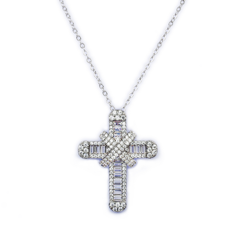 Necklace with Cross - Vintage Diamond Cross Necklace