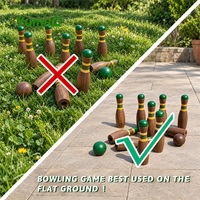 Jeu de lancer d'anneaux YumuQ en bois de pin pour la plage et le camping, jeu d'intérieur et d'extérieur pour la pelouse et le jardin, pour enfants, adultes et familles