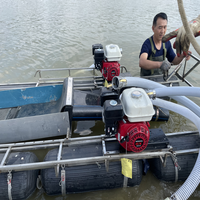 Drague flottante portable personnalisée avec pompe pour projets minières d'or à petite échelle, moteur essence Honda 6 pouces