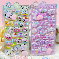 Autocollants en PVC personnalisables mignons de style dessin animé, vente en gros directe du fabricant, autocollants compressibles pour la décoration intérieure