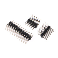 Connecteur double rangée, pas de 2,0 mm, broches coudées à 90 degrés, cuivre nickelé, longueur 14,5 mm, pour produits numériques 3C