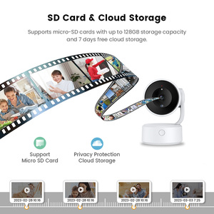Wistino 3mp Mini Gözetim Kamerası 355 Derece Hareket Algılama Alarmı Çift Yönlü Sesli Ev Güvenlik Kameraları için Uygun - Product Image 6