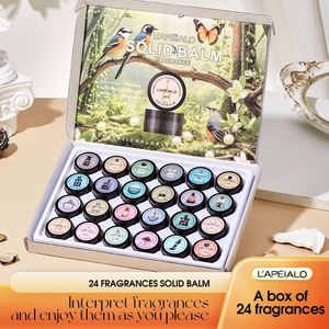 Set de 24 Bálsamos Sólidos con Aromas de Orquídea y Clavo, Fragancia Ligera y Duradera, Portátil para Salidas Diarias, Regalo Festivo, Colores Vivos - Product Image 2