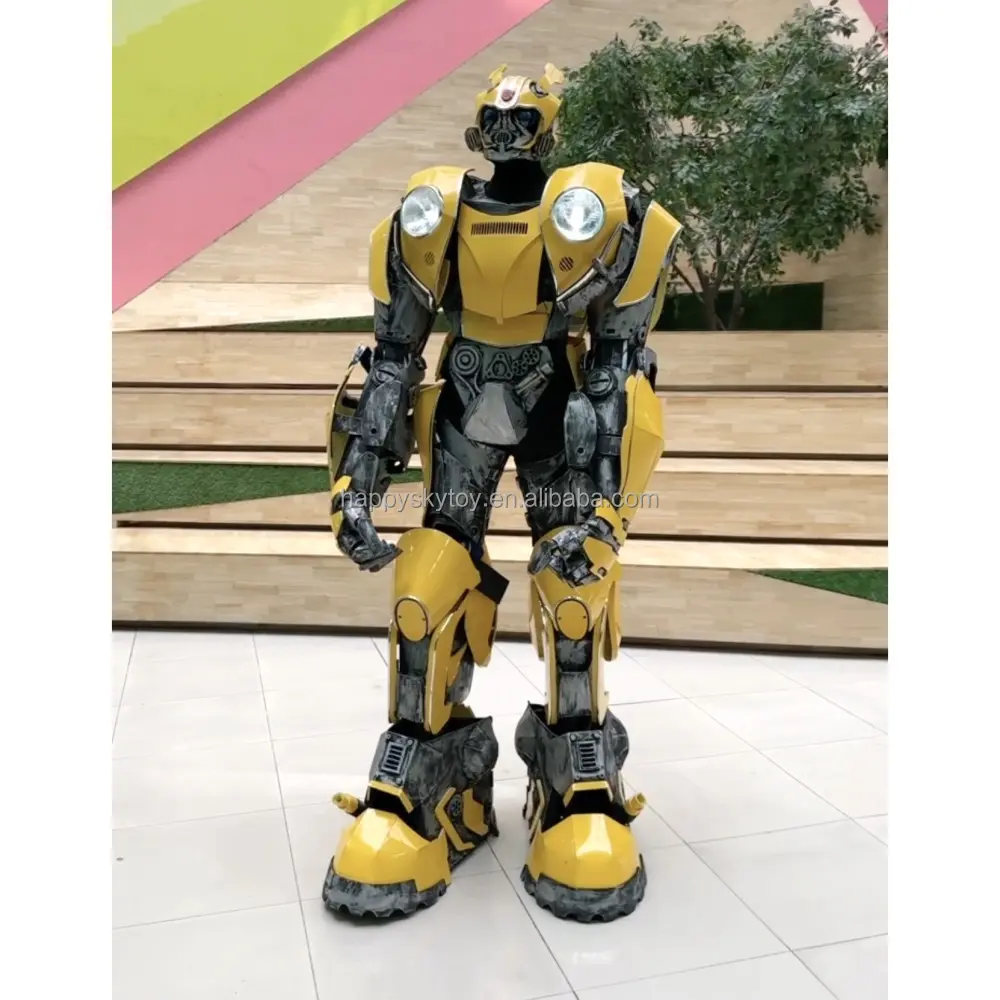 Groothandel Gigantische Draagbare Led Pantser Robot Kostuum Grote Rekwisieten Karakter Mascotte Transformeren Cosplay Voor Tv-En Filmfans