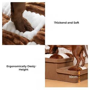 Luxuriöses hand gefertigtes 3-stufiges faltbares Hunde bett mit Aufbewahrung Praktische sichere Haustier treppe für Katzen Nap Steps Dog Chess board - Product Image 5