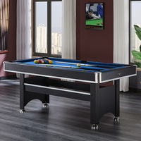 Table de billard en bois de 6 pieds avec accessoires complets, tapis vert, table de jeu d'intérieur, divertissement personnalisé à domicile