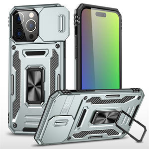 Para <span class=keywords><strong>Samsung</strong></span> Galaxy M13/M14/M34/M52/M53/M02 soporte de anillo giratorio de Metal magnético ventana deslizante protección anticaída funda de teléfono - Product Image 1