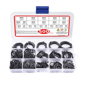 Ruili <span class=keywords><strong>c</strong></span>ường độ cao Oxit Đen 500Pcs Carbon thép trụ<span class=keywords><strong>c</strong></span> circlip M4-M28 bên ngoài giữ lại vòng <span class=keywords><strong>C</strong></span> <span class=keywords><strong>Clip</strong></span> 21 Kích <span class=keywords><strong>c</strong></span>ỡ Bộ phân loại - Product Image 1