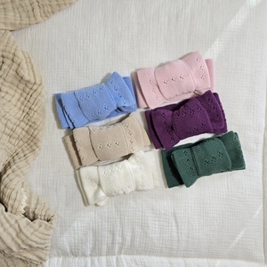 Diadema con lazo <span class=keywords><strong>de</strong></span> gran tamaño para accesorios para el cabello <span class=keywords><strong>de</strong></span> recién nacido, turbante <span class=keywords><strong>de</strong></span> punto con lazo para niñas, diademas anchas y cálidas <span class=keywords><strong>de</strong></span> ganchillo - Product Image 6