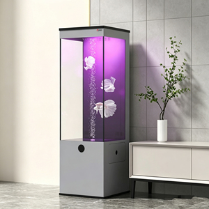 Grand aquarium en verre pour <span class=keywords><strong>la</strong></span> décoration de <span class=keywords><strong>la</strong></span> maison avec filtration à haut volume et entretien automatique - Product Image 1