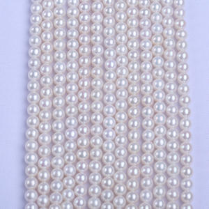 Perlas Naturales de Agua Dulce de 6-6.5mm, Casi Impecables, Collares Semiterminados, Perlas Sueltas - Product Image 1