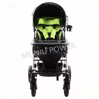 Poussette pour enfants atteints de paralysie cérébrale, légère, pliable, inclinable, fauteuil roulant pédiatrique de réadaptation avec absorption des chocs