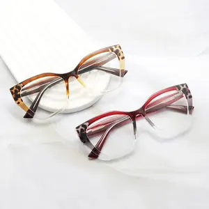 New Arrival Frameless Cat Eye Sunglasses Male Irregular Butterfly Glasses Retro Eyewear For Female