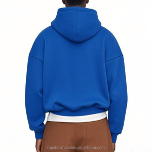 เสื้อฮู้ดดี้ผ้าฝ้ายแท้ 100% แบบ OEM สั่งทำพิเศษ คุณภาพสูง หนัก 400 420 450 500 600 กรัม ทรงโอเวอร์ไซส์ แบบครอป สำหรับผู้ชาย - Product Image 2