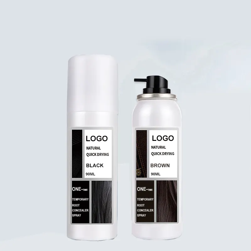 Private label temporaneo spray colore nero tinture per capelli colore nero colorante temporaneo per capelli