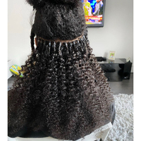 Extensions de cheveux brésiliens humains 100% vierges, cheveux crépus bouclés, Afro, i-tip, microlink, Extensions de cheveux humains, 3C, pour femmes, nouvelle collection