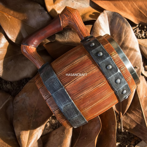 Eco-Friendly Beer <b>Mug</b> Handcrafted Wooden Stein with Steel Tankard Mango Wood & Steel Premium Crafted Beer <b>Mug</b> Cup - Product Image 1