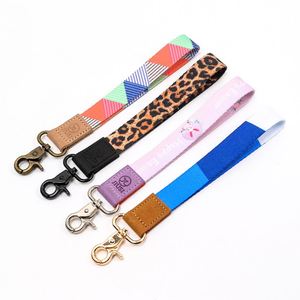 Factory Sublimation Custom Leather Wrist Lanyard for <b>Keys</b> - Product Image 1