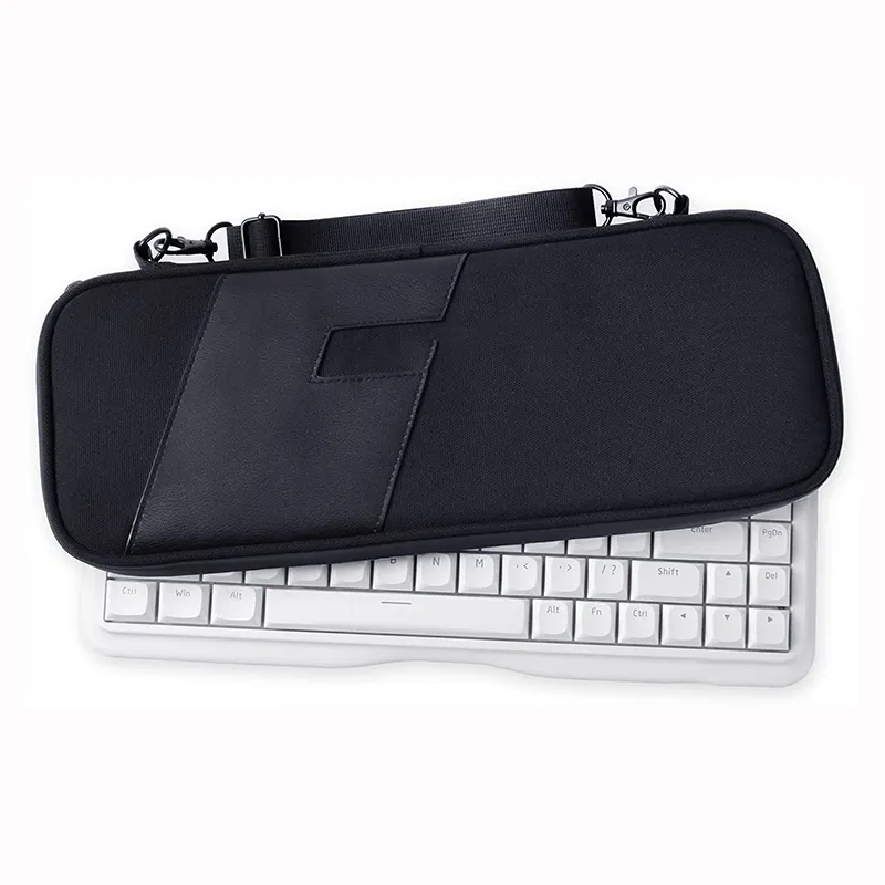 Capa de teclado para viagem, bolsa rígida de EVA com cobertura para teclado mecânico para jogos, 60% 65% com fio/sem fio, Bluetooth