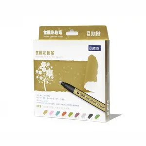 Sta 8151 - 10 Kleuren Waterbasis Metallic Glossy Marker Pen Set Voor Diy Fotoalbum Doodle En Kalligrafie
