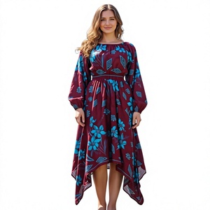 Venta al por Mayor de Vestidos de Verano para Mujer, Modernos, Bohemios, con Estampado Floral, de Rayón, Ecológicos, a la Moda, de Alta Calidad, hasta la Rodilla, 100% Rayón - Product Image 1