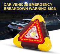 Avertissement de danger de stationnement de voiture multifonctionnel Panneau triangulaire à Led pour l'extérieur, le camping, le travail et la sécurité.
