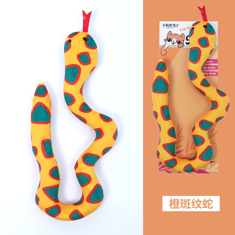 Orange spotted snake