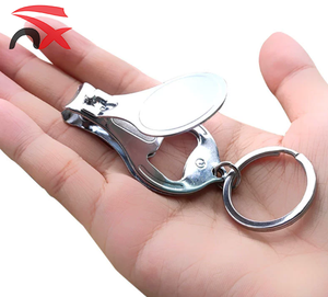 Logo personnalisé Fournisseur professionnel Vente en gros Ciseaux coupe-ongles en acier inoxydable Porte-clés - Product Image 3