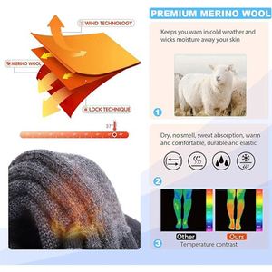 Kids Ski <b>Socks</b> Merino Wool Winter Warm <b>Socks</b> - Product Image 5