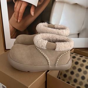 Nouvelles Bottes d'Hiver Style Automne-Hiver, Chaussures Courtes Rembourrées en Fourrure, Antidérapantes, Chaudes et Décontractées - Product Image 5