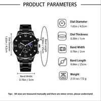 Montre Homme Tendance en Acier Inoxydable, Style Minimaliste Décontracté, avec Bracelet à Molette, Montre à Quartz, Coffret Cadeau Bijoux pour Homme - Grande Vente
