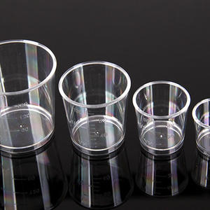 Ensemble de quatre tasses à mesurer haut de gamme, 100 ml, 250 ml, 500 ml, 1000 ml, pour matériel de pêche en eau douce, avec couvercle, en matériau ABS transparent - Product Image 1