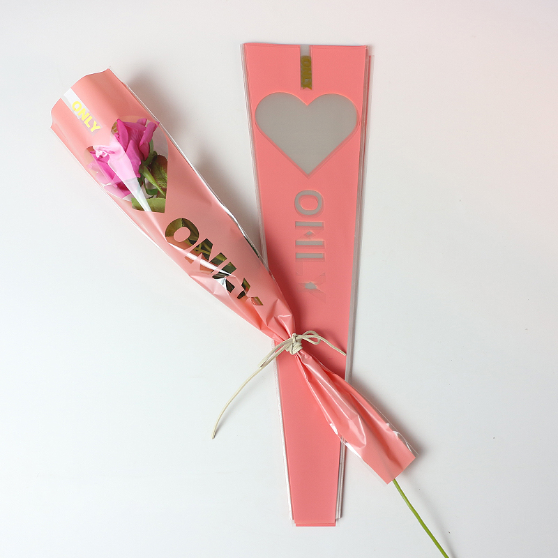 Оптовая цена производителя прозрачные милые сердечки из пластика ОПП для упаковки цветов