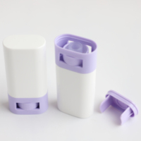 Haute qualité 15g couleur personnalisée vide déodorant conteneur ovale en plastique déodorant bâton conteneur