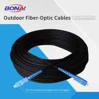 Kabel Patch Drop FTTH BoNai GJYXCH/GJYXFCH Konektor SC/LC/APC/UPC Singlemode G657A1 LSZH Bersertifikasi CE Kustomisasi OEM Telekomunikasi