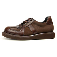 Sneakers vintage en cuir véritable pour hommes, chaussures décontractées délavées et usées, semelle épaisse, fabrication sur mesure OEM ODM, marque privée
