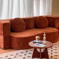 Canapé modulaire en chenille style antique, amovible et lavable, pliable, pour petit appartement, salon, canapé-lit en éponge, idéal pour se détendre